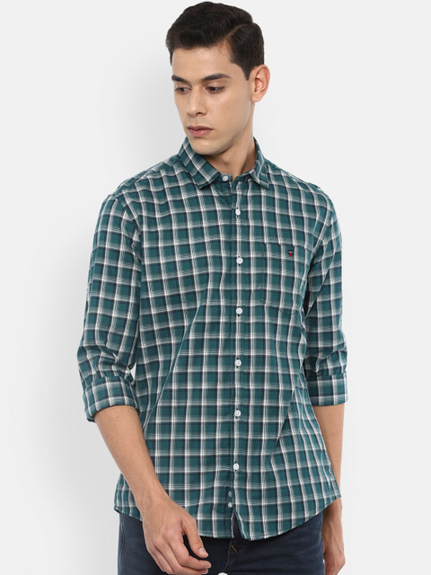 Louis Philippe Jeans Men Green Slim Fit Checked Pure Cotton Casual Shirt
Louis Philippe Jeans Men Green Slim Fit Checked Pure Cotton Casual Shirt