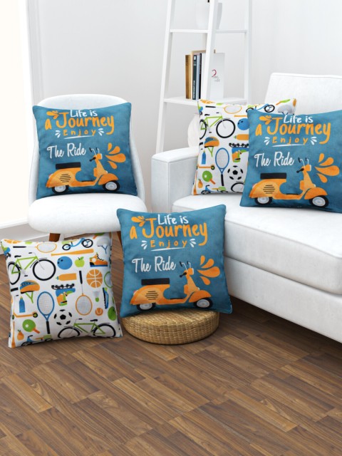 HAPPY HUES Multicoloured Set of 5 Quirky Reversible Velvet Square Cushion Covers, Multi
HAPPY HUES Multicoloured Set of 5 Quirky Reversible Velvet Square Cushion Covers, Multi