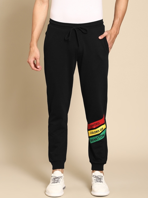 United Colors of Benetton Men Black Cotton Solid With Brand Logo Printed Detail Joggers
United Colors of Benetton Men Black Cotton Solid With Brand Logo Printed Detail Joggers