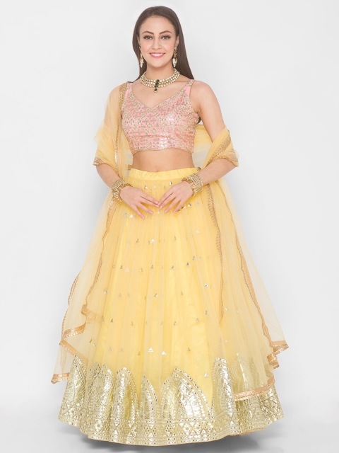 6Y COLLECTIVE Mustard Yellow Semi-stitched Lehenga-unstitched blouse & Stitched dupatta
6Y COLLECTIVE Mustard Yellow Semi-stitched Lehenga-unstitched blouse & Stitched dupatta