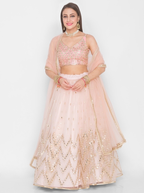 6Y COLLECTIVE Pink & Gold-Toned Embroidered Sequinned Semi-Stitched Lehenga & Unstitched Blouse With Dupatta
6Y COLLECTIVE Pink & Gold-Toned Embroidered Sequinned Semi-Stitched Lehenga & Unstitched Blouse With Dupatta