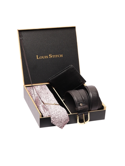 LOUIS STITCH Men Pink & Black Accessory Gift Set