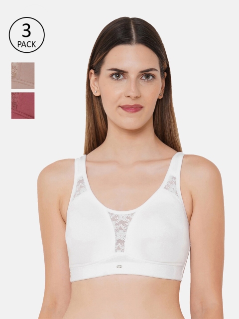 Soie Women Pack of 3 Beige & White Non padded Non wired Floral Bra-COMBO CB-336(P-3PACK 3
Soie Women Pack of 3 Beige & White Non padded Non wired Floral Bra-COMBO CB-336(P-3PACK 3