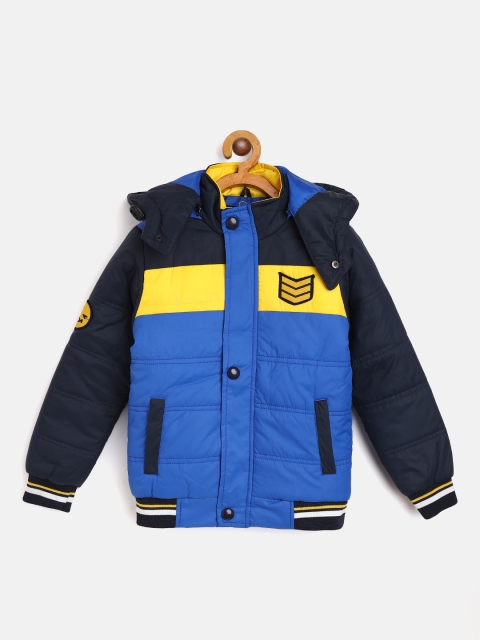 Miss & Chief Boys Blue & Mustard Yellow Colourblocked Bomber Jacket with Detachable Hood
Miss & Chief Boys Blue & Mustard Yellow Colourblocked Bomber Jacket with Detachable Hood