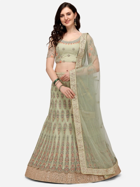 VRSALES Lime Green Embroidered Semi-Stitched Lehenga & Unstitched Blouse With Dupatta
VRSALES Lime Green Embroidered Semi-Stitched Lehenga & Unstitched Blouse With Dupatta