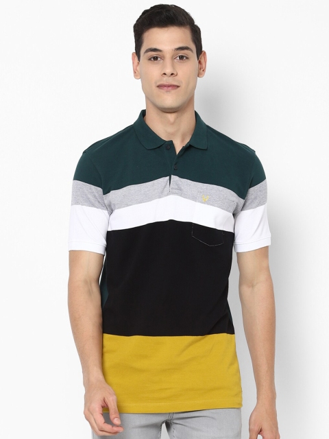 Allen Solly Men Multicoloured Black Colourblocked Polo Collar Pure Cotton T-shirt, Multi
Allen Solly Men Multicoloured Black Colourblocked Polo Collar Pure Cotton T-shirt, Multi