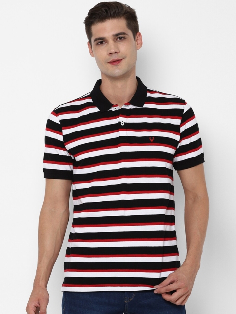 Allen Solly Men Multicoloured Black Striped Polo Collar Pure Cotton T-shirt, Multi
Allen Solly Men Multicoloured Black Striped Polo Collar Pure Cotton T-shirt, Multi