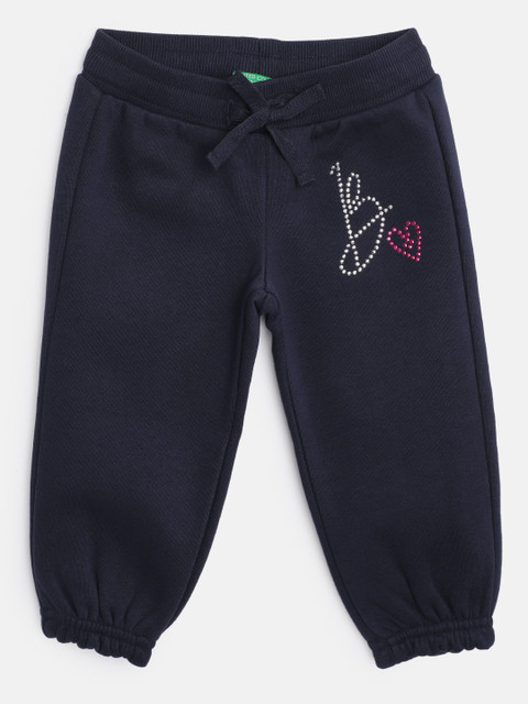 United Colors of Benetton Girls Navy Blue Solid Joggers 
United Colors of Benetton Girls Navy Blue Solid Joggers