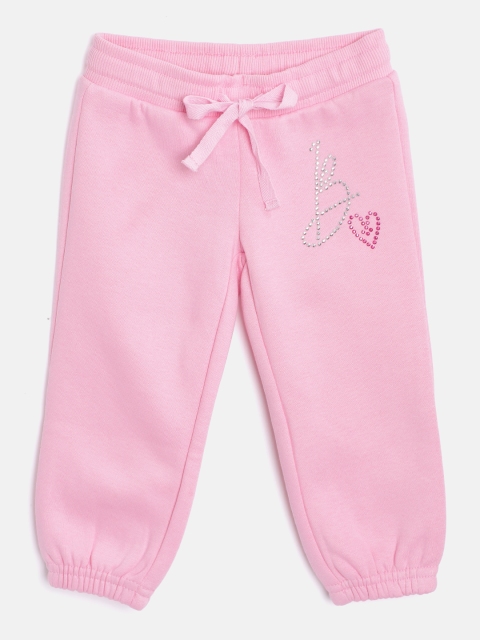 United Colors of Benetton Girls Pink Solid Joggers