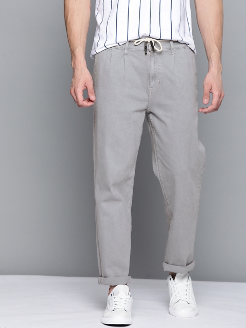 Mast & Harbour Men Grey Straight Fit Stretchable Jeans