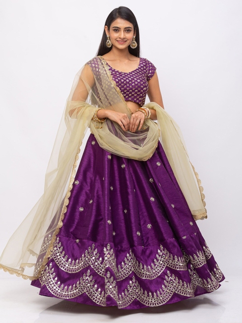 6Y COLLECTIVE Purple & Gold-Toned Semi-stitched Lehenga-unstitched blouse & dupatta
6Y COLLECTIVE Purple & Gold-Toned Semi-stitched Lehenga-unstitched blouse & dupatta