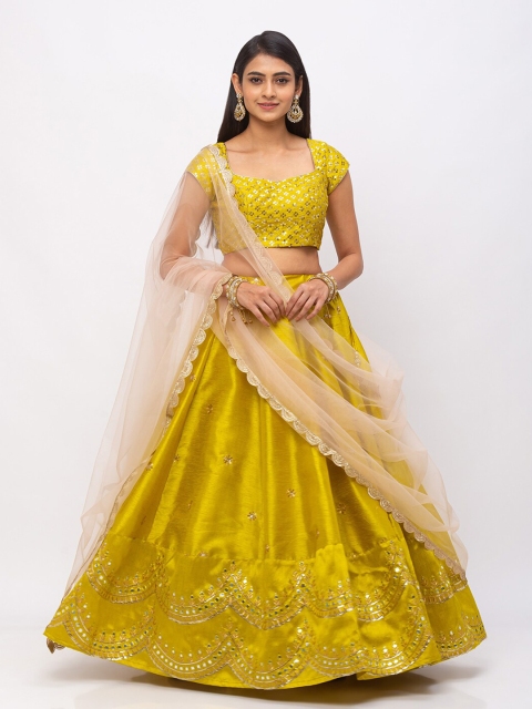 6Y COLLECTIVE Green & Gold-Toned Semi-stitched Lehenga-unstitched blouse &stitched dupatta
6Y COLLECTIVE Green & Gold-Toned Semi-stitched Lehenga-unstitched blouse &stitched dupatta