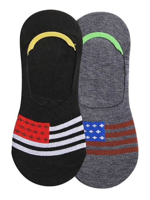 SECRETS BY ZEROKAATA Unisex Pack Of 3 Assorted Striped Cotton Ankle Length Socks, Multi