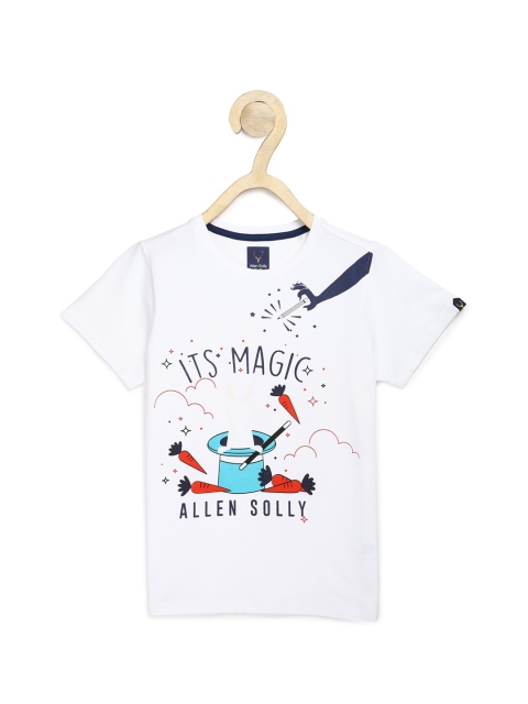 Allen Solly Junior Boys White Printed T-shirt