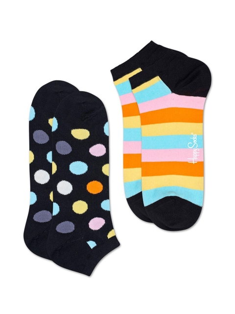Happy Socks Pack Of 2 Ankle-Length Socks, Black