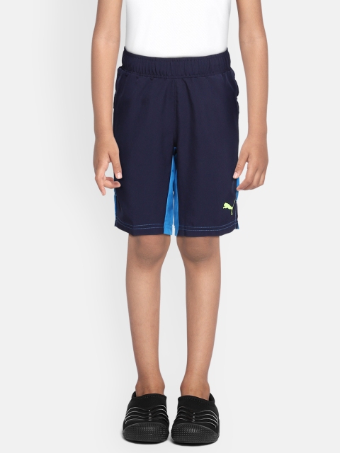 Puma Boys Navy Blue Woven Running DryCell Sports Shorts