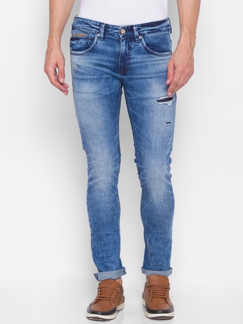 SPYKAR Men Blue Skin Tight Skinny Fit Low-Rise Mildly Distressed Light Fade Cotton Jeans
SPYKAR Men Blue Skin Tight Skinny Fit Low-Rise Mildly Distressed Light Fade Cotton Jeans