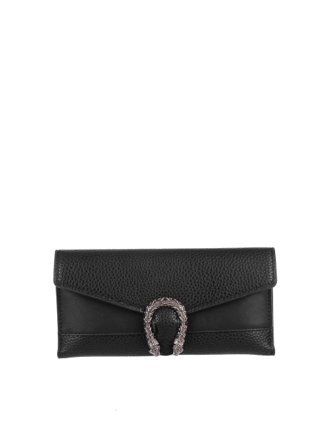WALKWAY Black Textured Purse Clutch