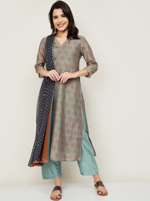 Melange by Lifestyle Women Beige Ethnic Motifs Printed Regular Kurta with Trousers & With Dupatta
Melange by Lifestyle Women Beige Ethnic Motifs Printed Regular Kurta with Trousers & With Dupatta