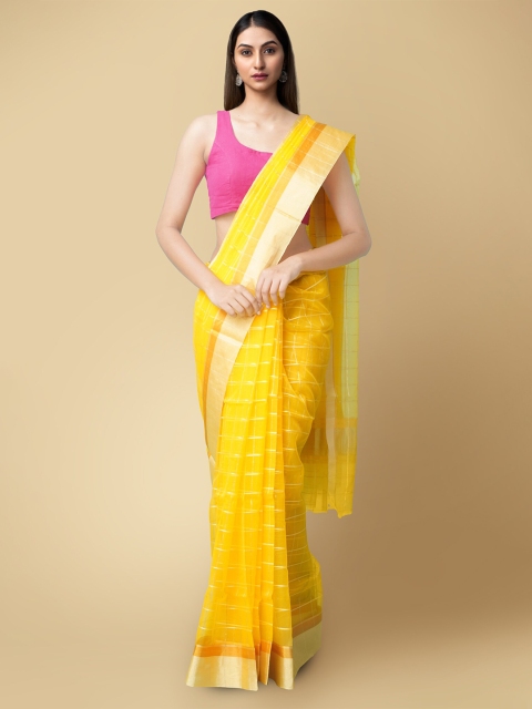 Unnati Silks Yellow & Gold-Toned Woven Design Zari Organza Handloom Murshidabad Silk Saree
Unnati Silks Yellow & Gold-Toned Woven Design Zari Organza Handloom Murshidabad Silk Saree