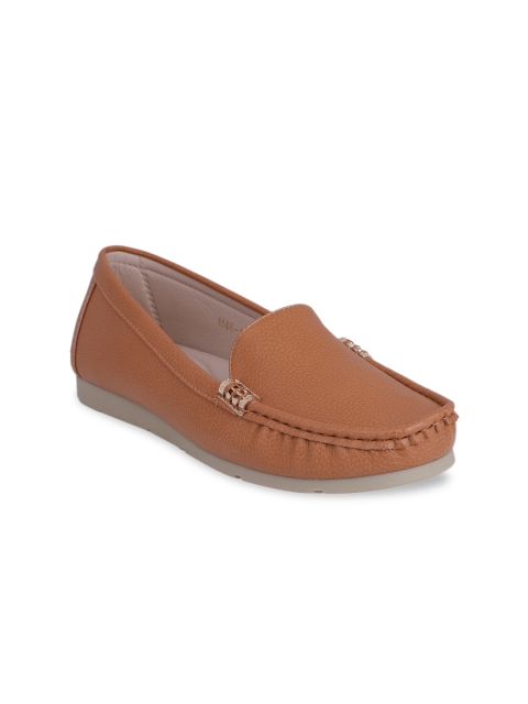 pelle albero Women Tan Brown Loafers