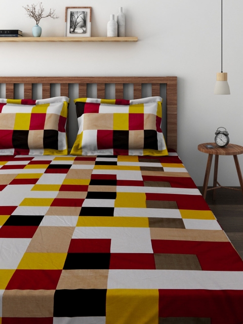 Cortina Multicoloured Cotton 220 TC Fine Double Bedsheet with 2 Pillow Covers, Multi
Cortina Multicoloured Cotton 220 TC Fine Double Bedsheet with 2 Pillow Covers, Multi