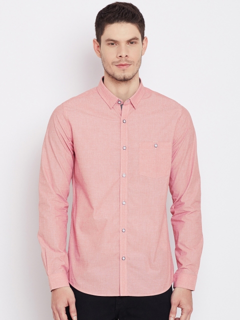 United Colors of Benetton Men Pink Solid Casual Shirt