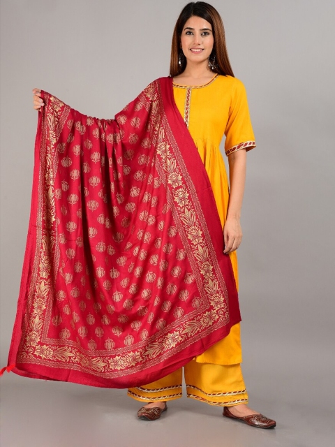 Indi INSIDE Women Yellow Ethnic Motifs Printed Pleated Kurta with Palazzos & With Dupatta
Indi INSIDE Women Yellow Ethnic Motifs Printed Pleated Kurta with Palazzos & With Dupatta