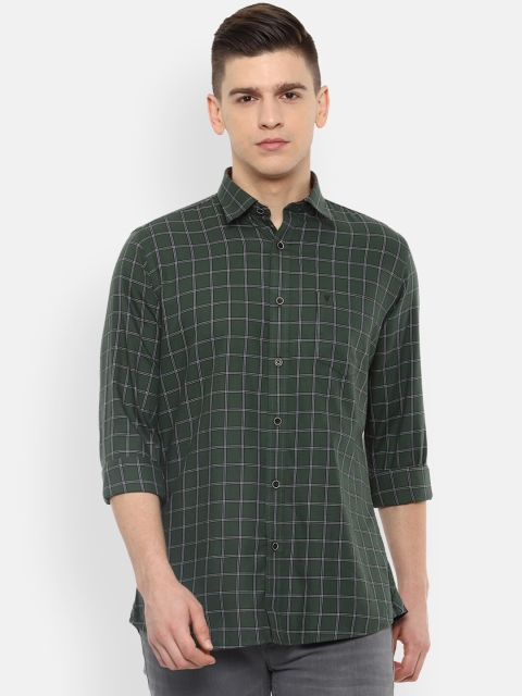 Van Heusen Sport Men Green & Grey Slim Fit Opaque Checked Pure Cotton Casual Shirt
Van Heusen Sport Men Green & Grey Slim Fit Opaque Checked Pure Cotton Casual Shirt