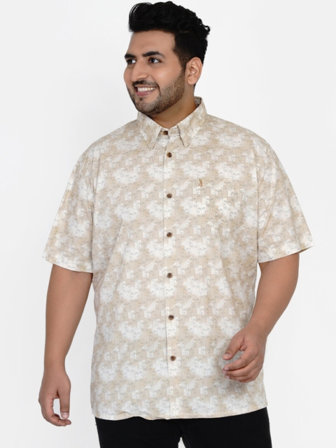 Santonio Men Beige & White Opaque Floral Printed Egyptian Cotton Plus Size Casual Shirt
Santonio Men Beige & White Opaque Floral Printed Egyptian Cotton Plus Size Casual Shirt