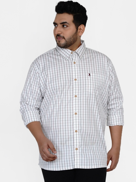 Santonio Men White Opaque Grid Tattersall Checked Egyptian Cotton Plus Size Casual Shirt
Santonio Men White Opaque Grid Tattersall Checked Egyptian Cotton Plus Size Casual Shirt