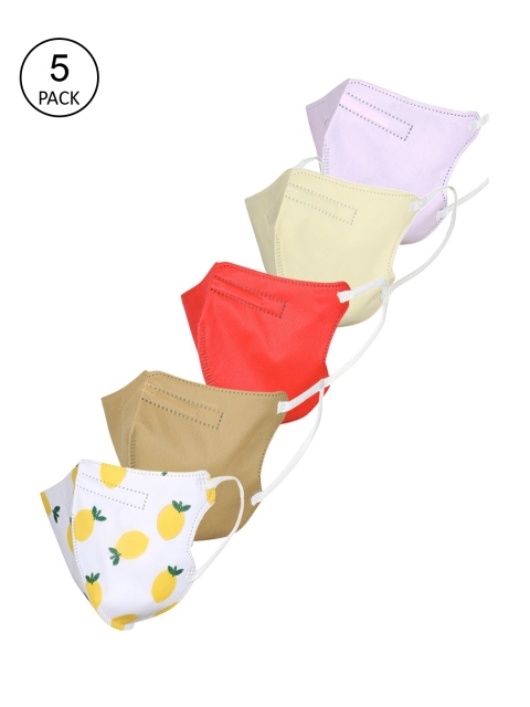 FROGGY Kids Pack Of 5 Assorted 5-Ply Anti-Pollution N95 Masks