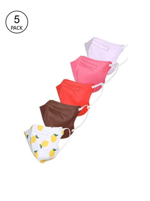 FROGGY Kids Pack Of 5 Assorted 5-Ply Anti-Pollution N95 Masks