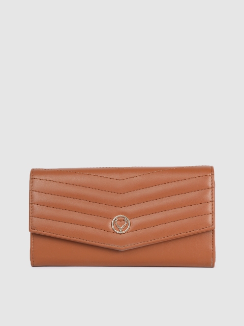 Allen Solly Women Brown Textured Two Fold Wallet