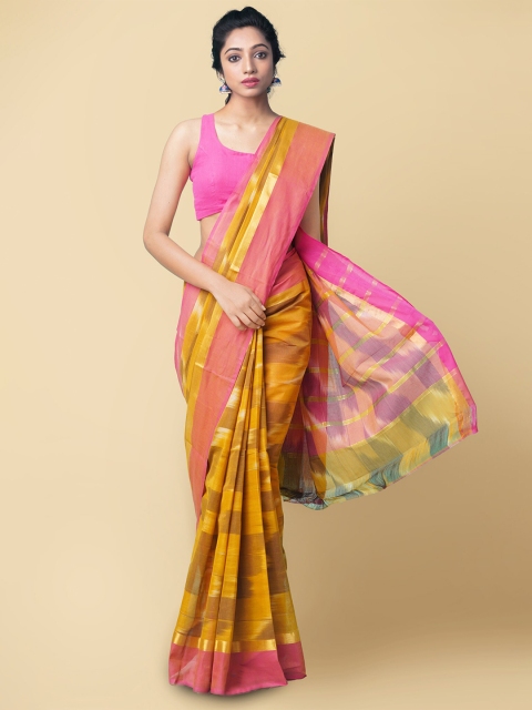 Unnati Silks Brown & Pink Woven Design Pure Cotton Handloom Sustainable Mangalagiri Saree
Unnati Silks Brown & Pink Woven Design Pure Cotton Handloom Sustainable Mangalagiri Saree