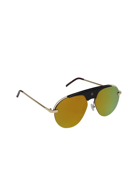 Swiss Design Unisex Mirrored Lens & Gold-Toned Round Sunglasses with UV Protected Lens
Swiss Design Unisex Mirrored Lens & Gold-Toned Round Sunglasses with UV Protected Lens