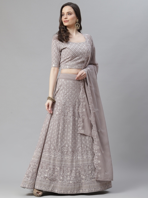 Readiprint Fashions Grey & Nude-Coloured Embroidered Sequinned Semi-Stitched Lehenga & Blouse With Dupatta
Readiprint Fashions Grey & Nude-Coloured Embroidered Sequinned Semi-Stitched Lehenga & Blouse With Dupatta