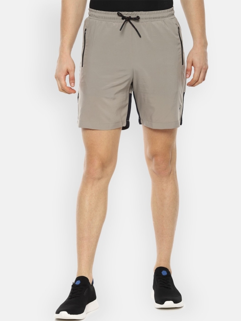 Louis Philippe ATHPLAY Men Beige Slim Fit Sports Shorts