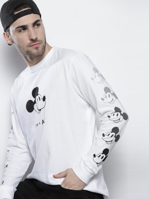 AMERICAN EAGLE OUTFITTERS Men White & Black Pure Cotton Mickey Mouse Printed T-shirt
AMERICAN EAGLE OUTFITTERS Men White & Black Pure Cotton Mickey Mouse Printed T-shirt