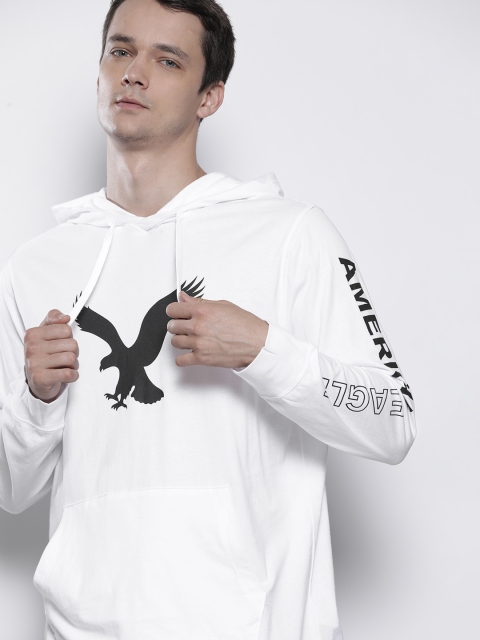 AMERICAN EAGLE OUTFITTERS Men White Cotton Standard Fit Brand Logo Printed Hooded Pure Cotton T-shirt
AMERICAN EAGLE OUTFITTERS Men White Cotton Standard Fit Brand Logo Printed Hooded Pure Cotton T-shirt
