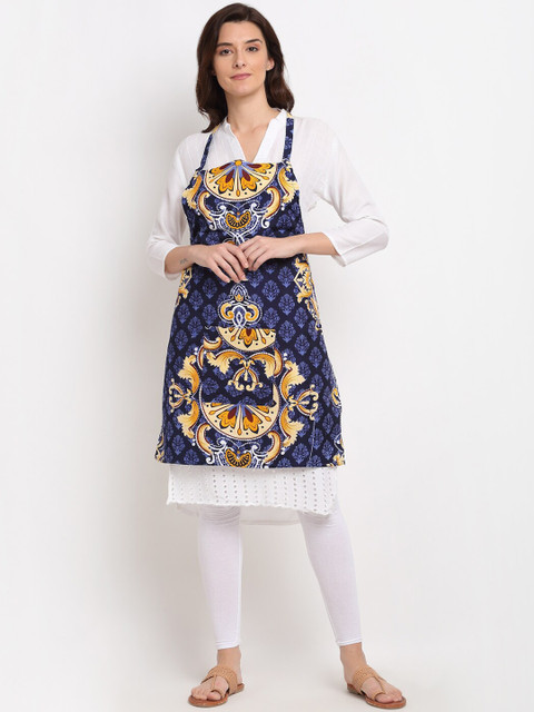 NEUDIS Navy Blue & Yellow Tropical Printed 210 TC Apron with Front Centre Pocket & Napkin
NEUDIS Navy Blue & Yellow Tropical Printed 210 TC Apron with Front Centre Pocket & Napkin
