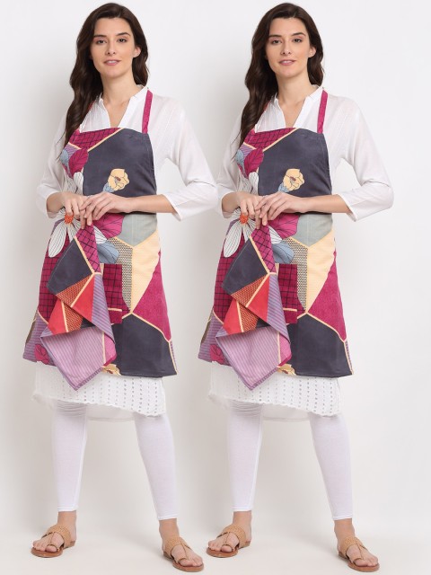 NEUDIS Pack of 2 Mutlitcoloured Printed Apron with Front Big Centre Pocket and a Napkin, Multi
NEUDIS Pack of 2 Mutlitcoloured Printed Apron with Front Big Centre Pocket and a Napkin, Multi