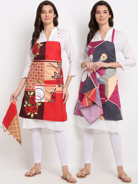 NEUDIS Pack of 2 Multicoloured Printed Apron with Front Big Centre Pocket and a Napkin, Multi
NEUDIS Pack of 2 Multicoloured Printed Apron with Front Big Centre Pocket and a Napkin, Multi