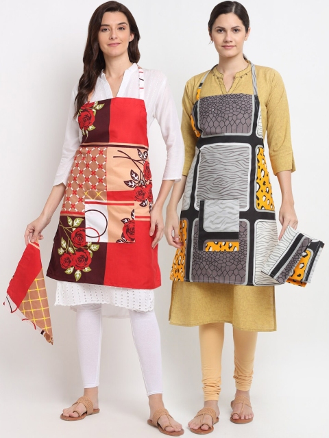 NEUDIS Pack of 2 Multicoloured Printed Apron with Front Big Centre Pocket and a Napkin, Multi
NEUDIS Pack of 2 Multicoloured Printed Apron with Front Big Centre Pocket and a Napkin, Multi