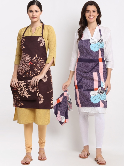 NEUDIS Pack of 2 Burgundy & Purple Printed Apron with Front Big Centre Pocket and Napkin
NEUDIS Pack of 2 Burgundy & Purple Printed Apron with Front Big Centre Pocket and Napkin