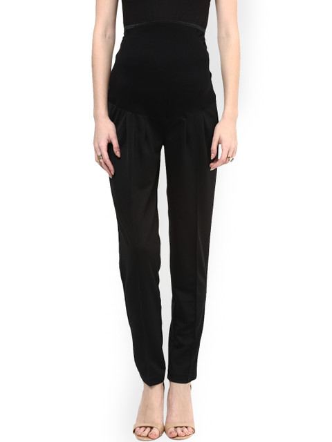 Mamacouture Women Black Solid Slim Fit Maternity Pleated Trousers
Mamacouture Women Black Solid Slim Fit Maternity Pleated Trousers