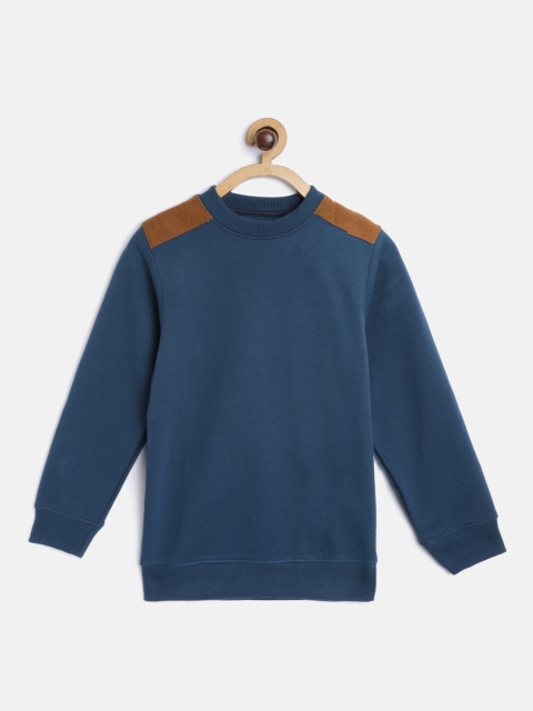 M&H Juniors Boys Navy Blue Solid Sweatshirt with Elbow Patches & Shoulder Tab Applique
M&H Juniors Boys Navy Blue Solid Sweatshirt with Elbow Patches & Shoulder Tab Applique