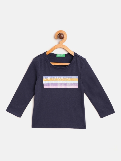 United Colors of Benetton Girls Navy Pink Pure Cotton Brand Logo Print Pure Cotton T-shirt, Navy blue
United Colors of Benetton Girls Navy Pink Pure Cotton Brand Logo Print Pure Cotton T-shirt, Navy blue