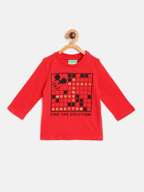 United Colors of Benetton Boys Red & Black Mickey Mouse Print & Checked Cotton T-shirt
United Colors of Benetton Boys Red & Black Mickey Mouse Print & Checked Cotton T-shirt