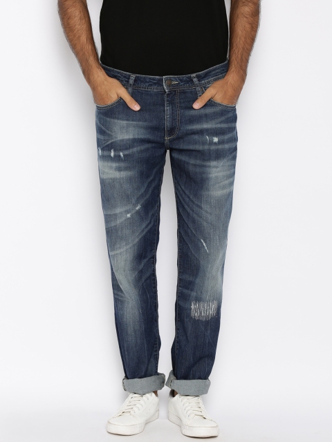Jack & Jones Men Blue Mildly Distressed Jeans